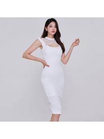 Korean style Summer fashion Simple Hip-full dress 