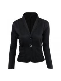 European style Casual Matching Solid color Blazer