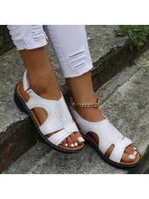 Summer new Sandals female Velcro thick sole open toe casual sandals