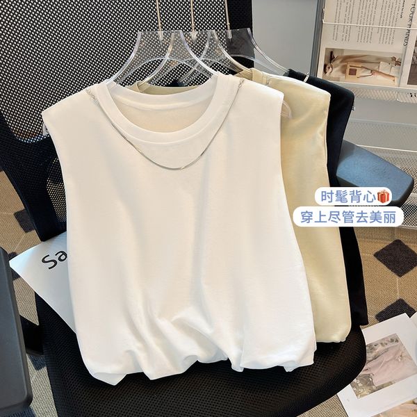 Korean style Summer fashion Casual Solid color T-shirt