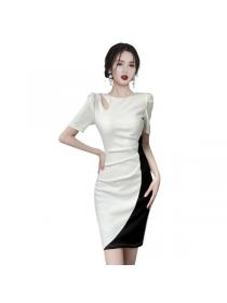 Korean style Summer Elegant Hip-full dress 