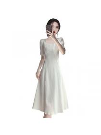 Korean style Summer Fashion Slim Short sleeve dress 