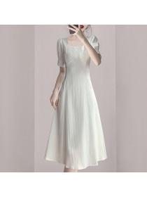 Korean style Summer Fashion Slim Short sleeve dress 