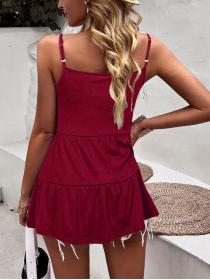 European style Summer Sleeveless Knitted Sling Top