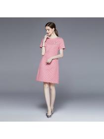 European style Simple fashion Elegant Short sleeve dress 