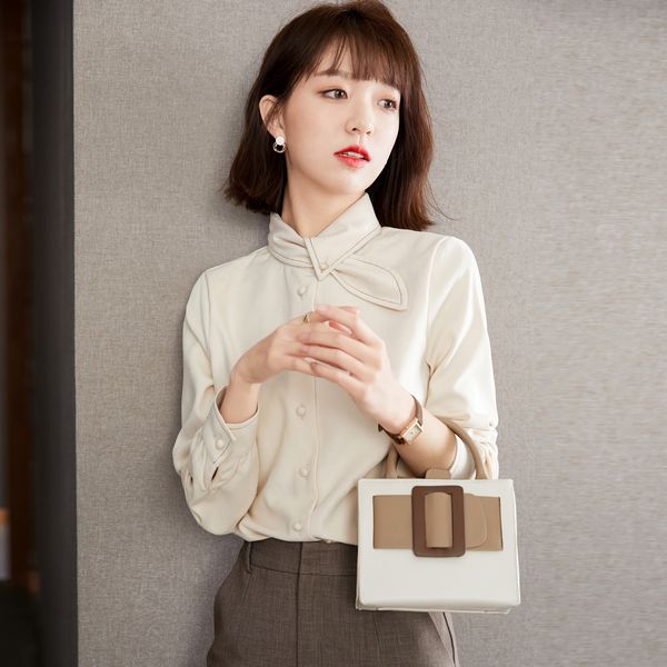 Korean style Elegant Lantern sleeve Blouse for women