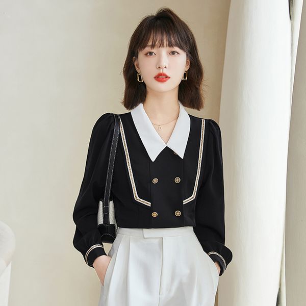 Autumn vintage style Elegant Chic blouse for women