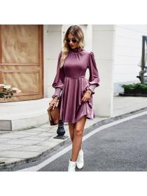 European style Fashion casual Elegant Velvet dress 