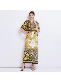 European style Summer fashion Elegant Short sleeve dress 