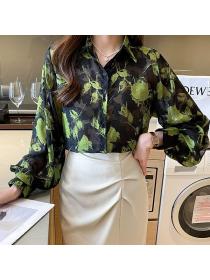 Korean style Autumn fashion Long sleeve Blouse for women