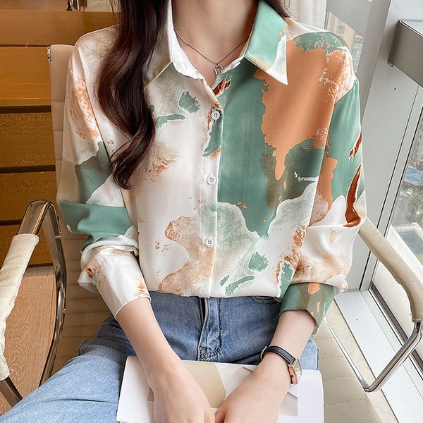 Korean style Retro fashion Loose Chiffon blouse