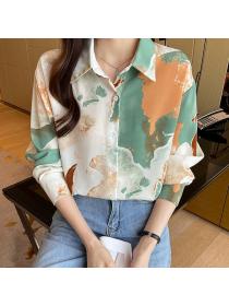 Korean style Retro fashion Loose Chiffon blouse 