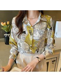 Korean style Retro fashion Chiffon blouse for women