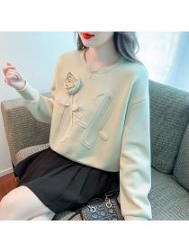 Korean style Loose Matching Long sleeve Sweatshirt