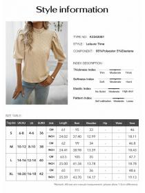 European style Autumn fashion Solid color Casual Top 