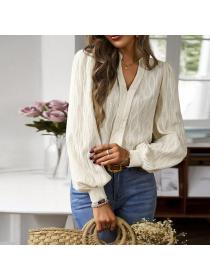 European style Autumn fashion Elegant Long sleeve top