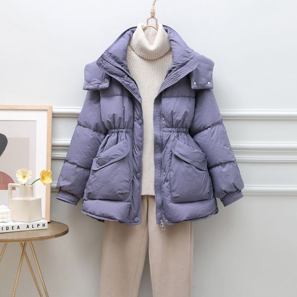 Korea style Winter Fashion Loose Matching Down jacket