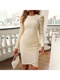 European style Winter fashion Elegant Long sleeve dress