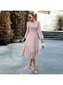 European style Autumn fashion Elegant Long sleeve dress 