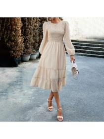 European style Autumn fashion Elegant Long sleeve dress 
