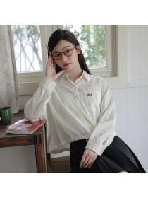 Korea style Chic Polo collar Sunproof Blouse 