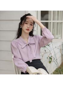Korea style Chic Puff sleeve Fashion Blouse 