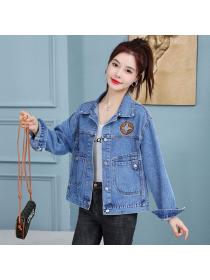 Korea style Chic Matchig Short Denim jacket 