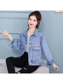 Korea style Chic Loose Casual Denim jacket 