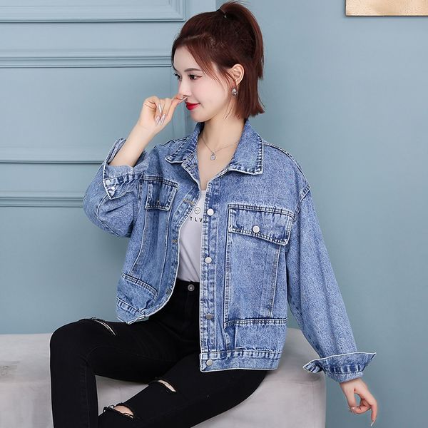 Korea style Chic Fashion Autumn Denim jacket