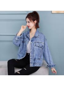 Korea style Chic Fashion Autumn Denim jacket 