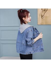Korea style Chic Fashion Autumn Short Denim jacket 