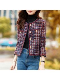 Korea style Autumn fashion Lady Elegant Woolen coat