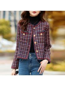 Korea style Autumn fashion Lady Elegant Woolen coat