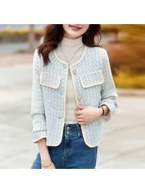 Korea style Autumn fashion Luxury Woolen coat