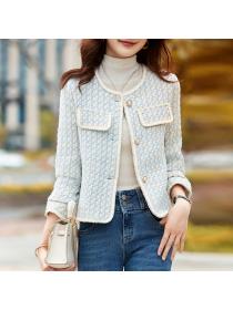 Korea style Autumn fashion Luxury Woolen coat