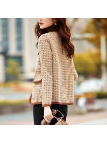 Korea style Autumn fashion Chic Luxury Woolen coat