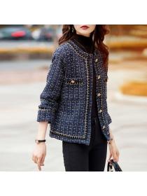 Korea style Fashion Chic Luxury Tweed Short Coat 