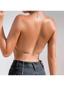 Sexy Low-cot Backless Halter neck tops 