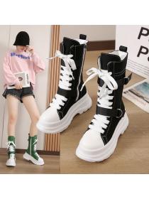 Thick sole boots Fashion canvas High boots 