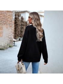 European style Round collar Long sleeve Sweater 