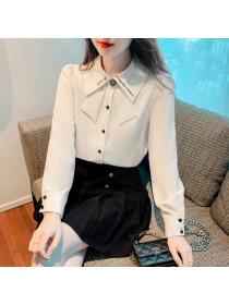 Korea style Chic Luxury Long sleeve shirt 
