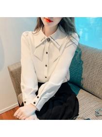 Korea style Chic Luxury Long sleeve shirt 