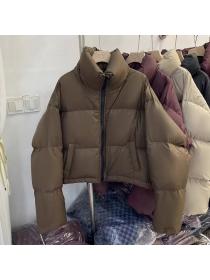 Korea style Casual Matching Cotton Coat 