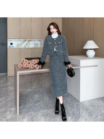 Elegant Gray Winter Fashion Tweed Outfits 