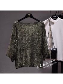 Autumn fashion Loose Sunproof Knitted Top