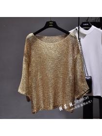 Autumn fashion Loose Sunproof Knitted Top