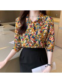 Vintage style Floral Loose Blouse for women