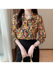 Vintage style Floral Loose Blouse for women