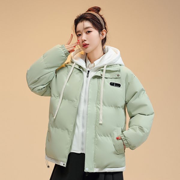 Korean style Winter fashion Fake Two piece Cotton Coat