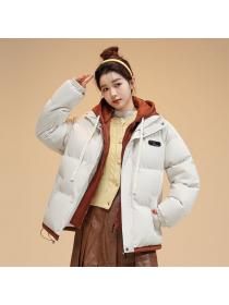 Korean style Winter fashion Fake Two piece Cotton Coat 